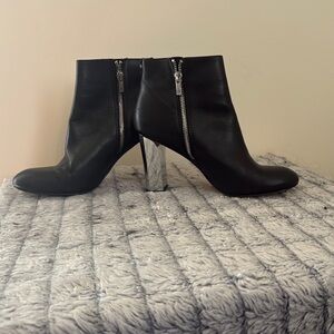 Calvin Klein Black Ankle Booties with Pointed Toe